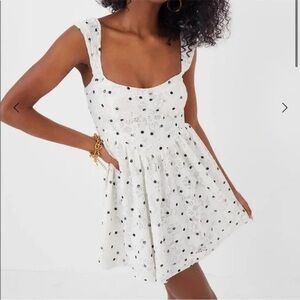For Love and Lemons Donna white polka dot lace dress